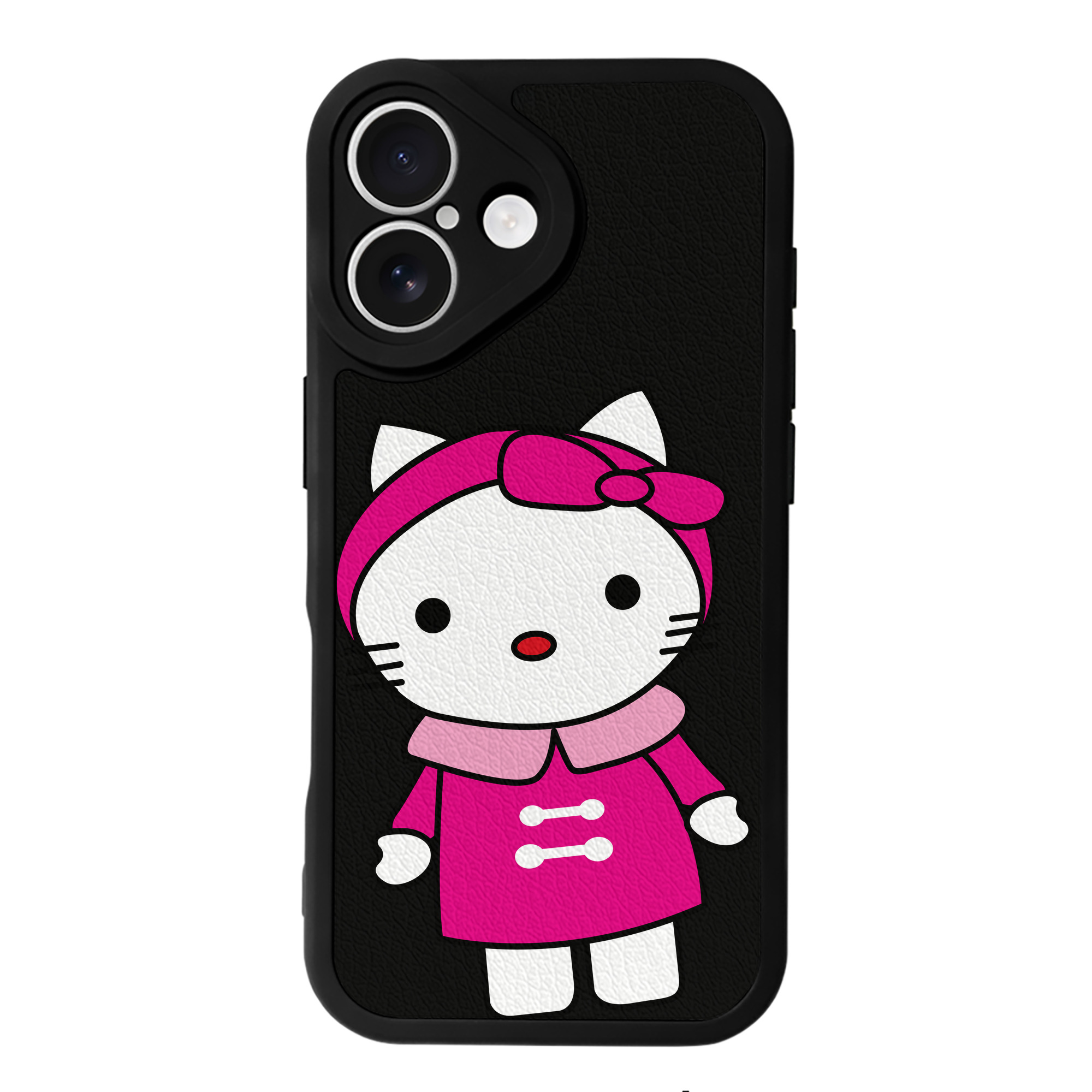 （画像用） Hello Kitty ハローキティ 【iPhone 16シリーズ対応】シリコンスマホケース（レザー調） 材質：シリコン